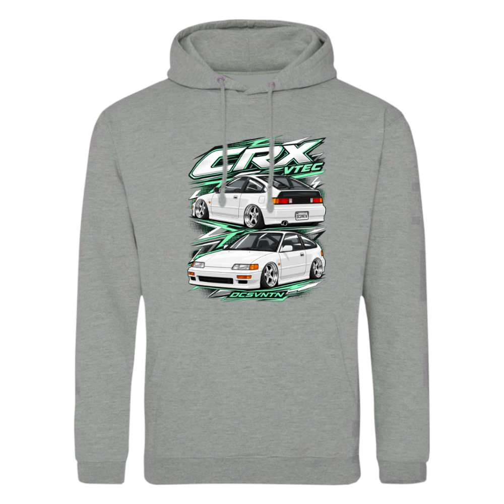 CP-266 CRX VTEC Clean grounded Hoodie Grey Melange