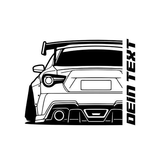 Toyota GT86 BJ 2012 Back Motiv mit personalisierbarem Seitenschriftzug