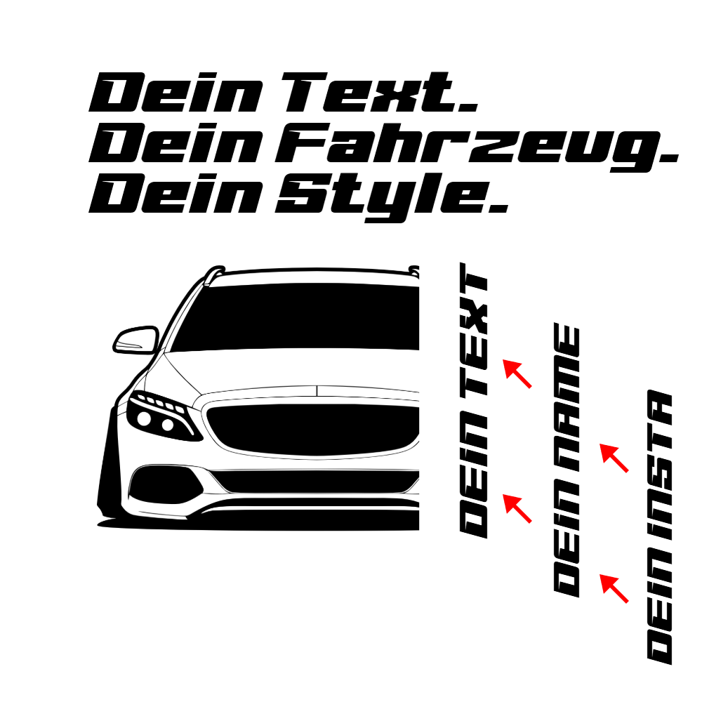 Mercedes C Klasse Kombi T Modell BJ 2015 personalisieren: Dein Text, dein Name, dein Insta