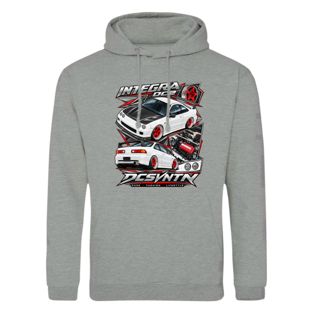 CP-263 Integra DC2 EDM White Carbon Hoodie Grey Melange