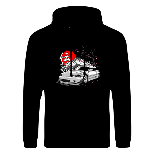 CP-062 Honda Civic EG Pandem Fuji Hoodie Schwarz