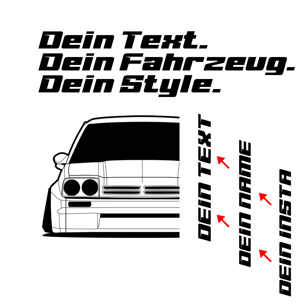 Opel Manta B 400 BJ 1982 personalisieren: Dein Text, dein Name, dein Insta
