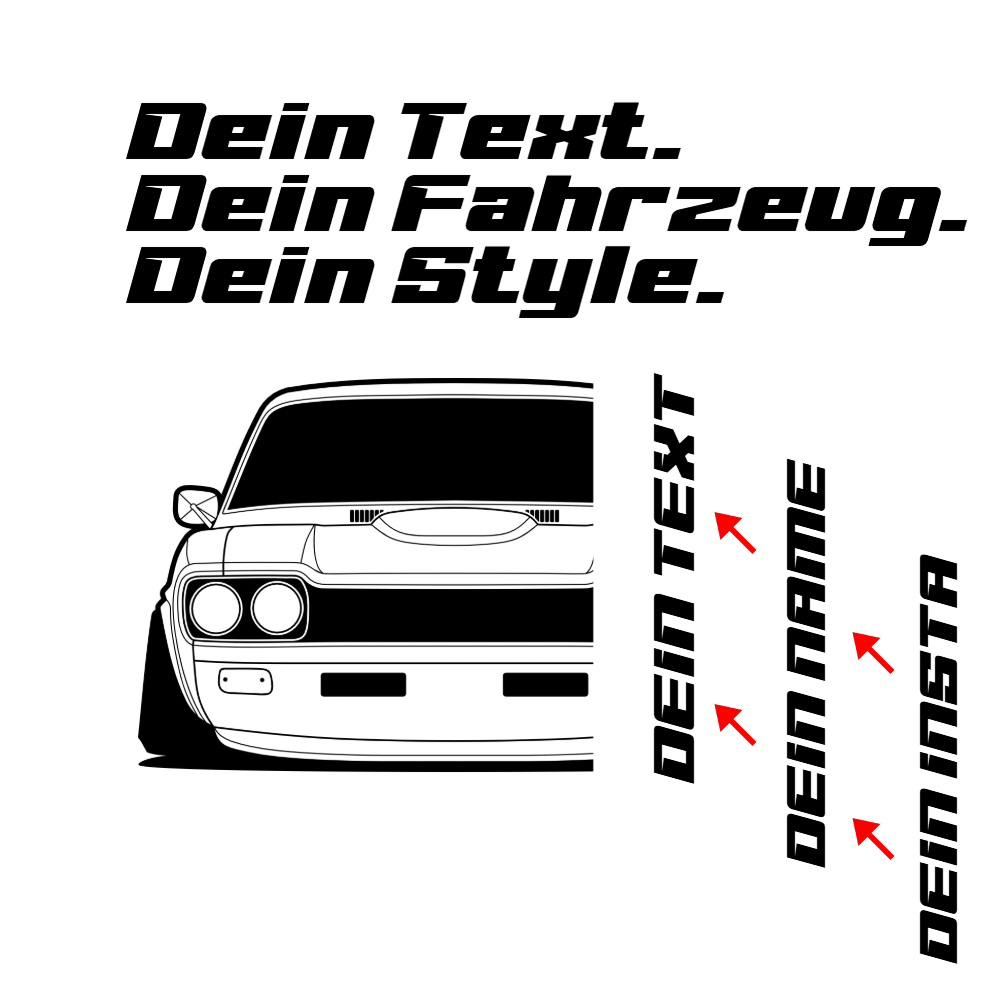Ford Capri RS2600 BJ 1971 personalisieren: Dein Text, dein Name, dein Insta