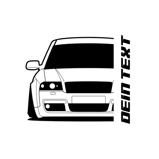 2. Audi RS6 4B C5 T-Shirt mit personalisierbarem Seitenschriftzug für Audi Fans