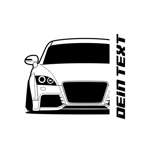 2. Audi TT RS 8J Coupe T-Shirt mit personalisierbarem Seitenschriftzug für Audi Fans