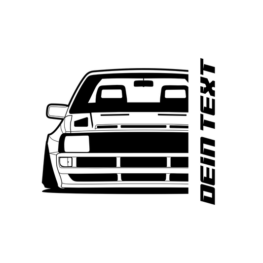2. Audi UR Quattro T-Shirt mit personalisierbarem Seitenschriftzug für Audi Fans