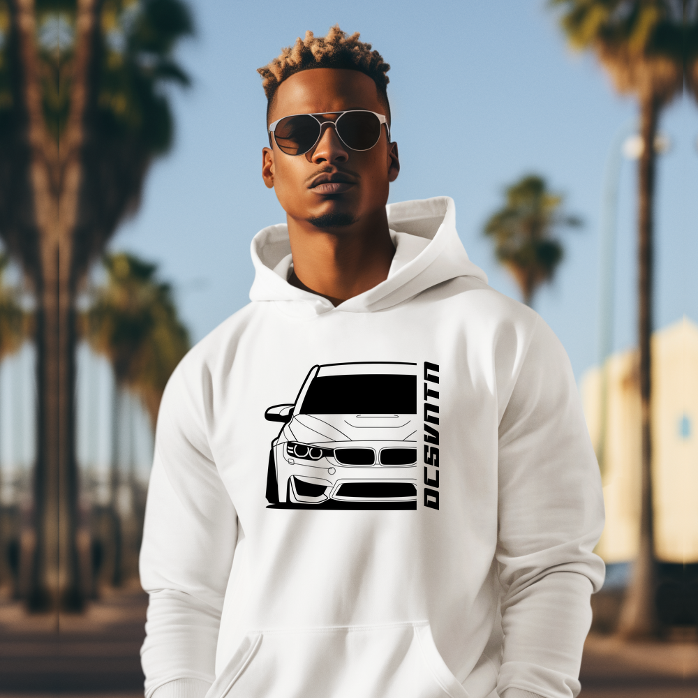 BMW M3 F80 T-Shirt mit Print, Car Shirt für BMW Fans Baujahr 2014