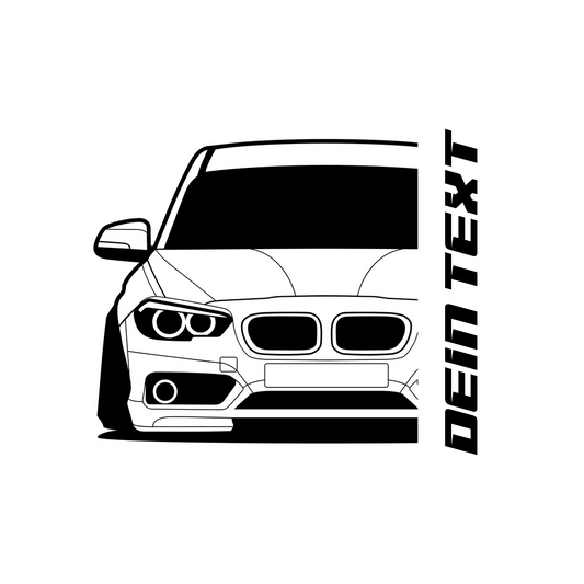 2. BMW 1er F20 Facelift T-Shirt mit personalisierbarem Seitenschriftzug für BMW Fans