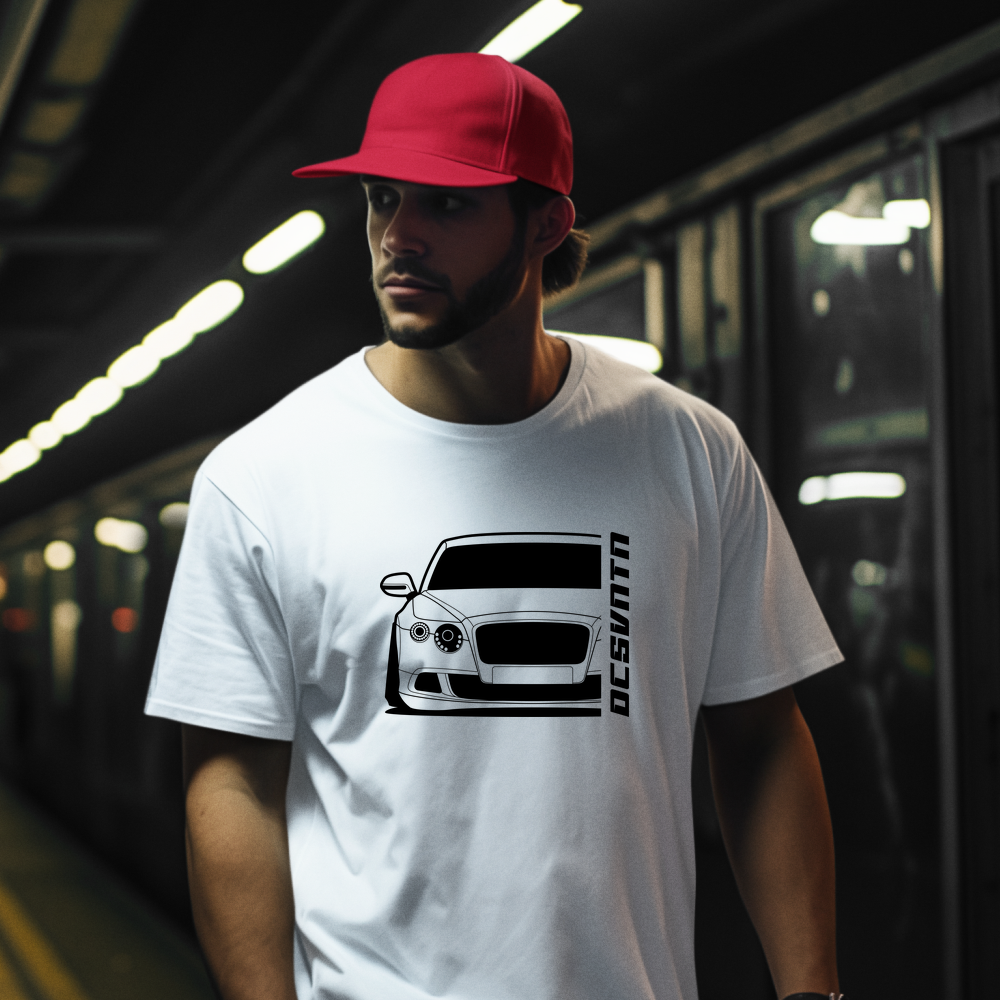 Bentley Continental GT Speed T-Shirt mit Print, Car Shirt für Bentley Fans Baujahr 2014