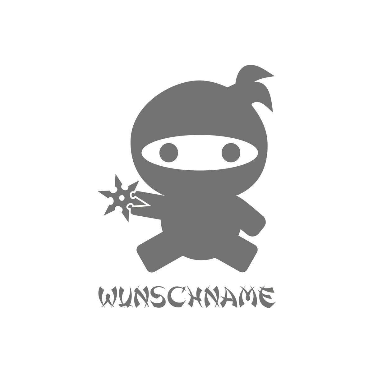 Baby Samurai Wunschname – Baby Sticker