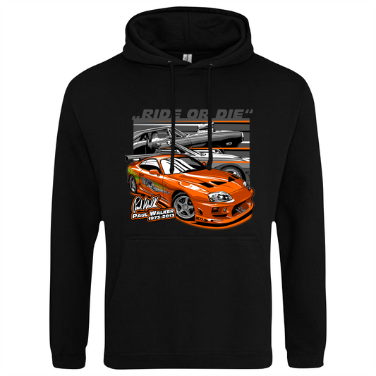 CP-009 Ride Or Die Paul Walker Supra Orange – Hoodie