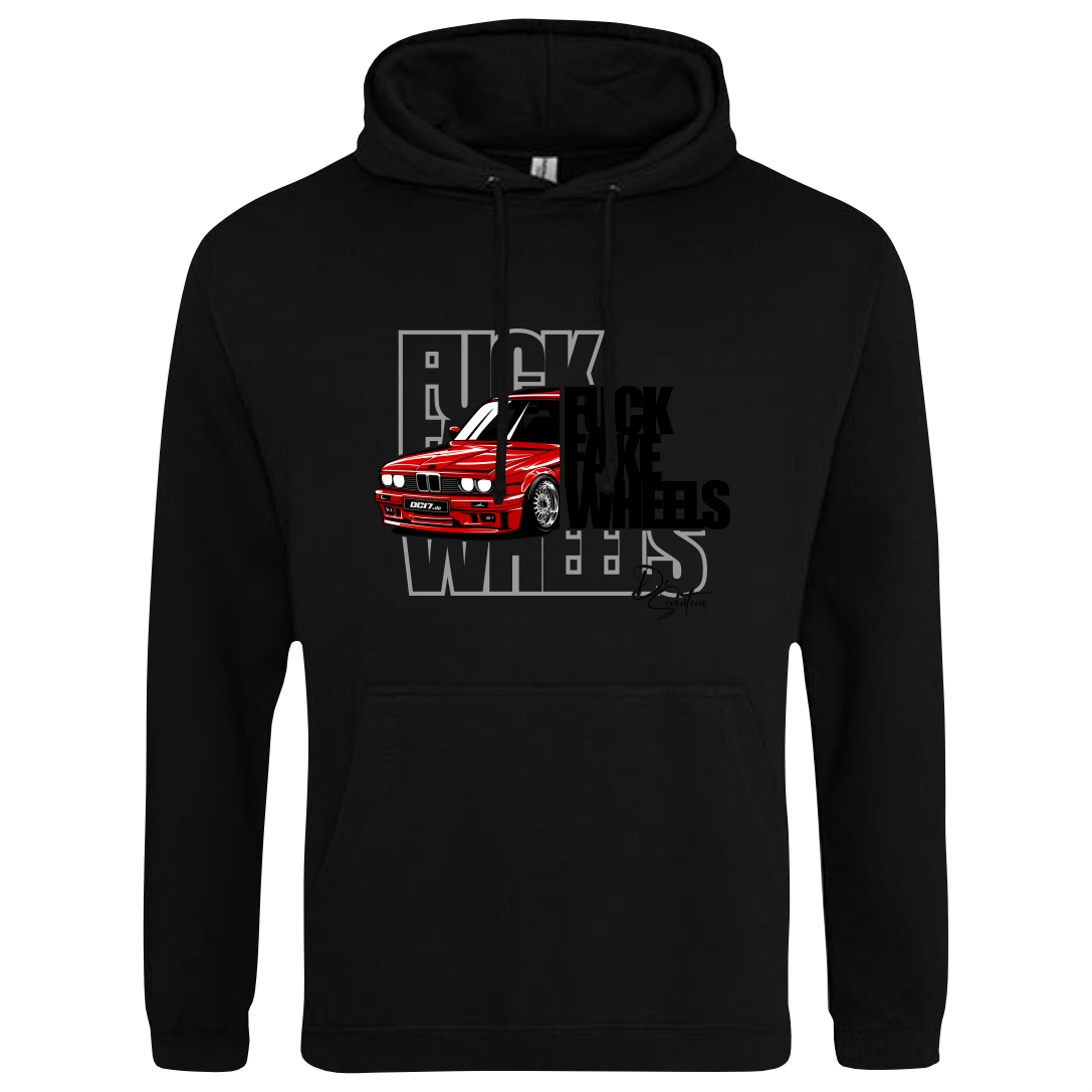 CP-017 Fuck Fake Wheel BMW E30 Red Hoodie