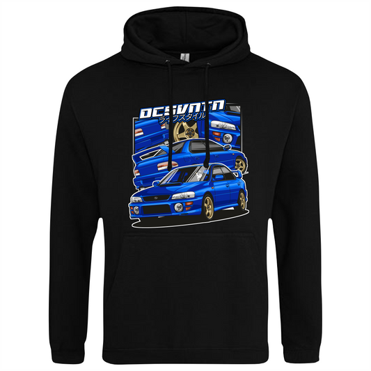 CP-097 Subaru Impreza Blue Hoodie schwarz