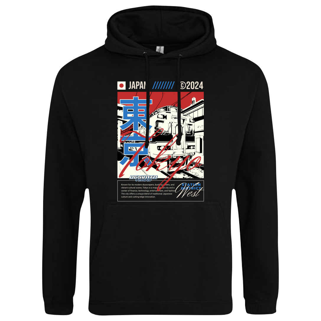 CP-104 Japan Tokio Retro Hoodie schwarz