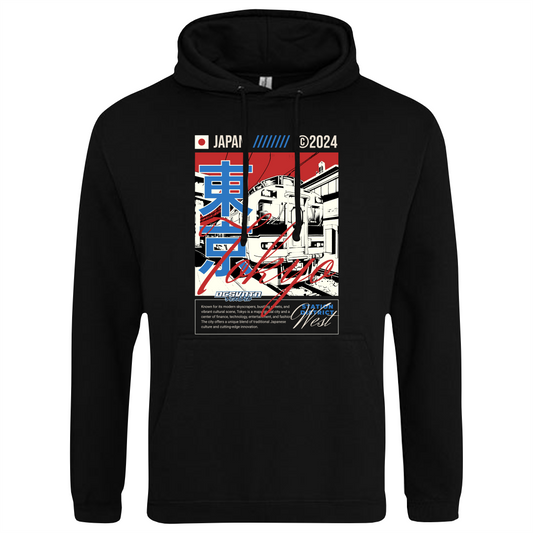 CP-104 Japan Tokio Retro Hoodie schwarz