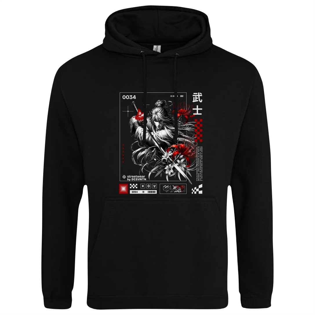 CP-203 Samurai Long Haired Hoodie schwarz