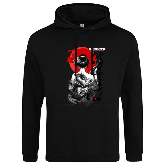 CP-204 Geisha Back Samurai Hoodie schwarz