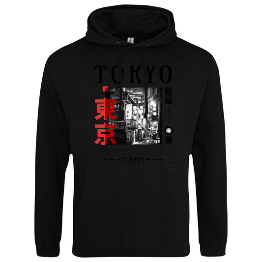 CP-206 Tokio Downtown by night Hoodie schwarz