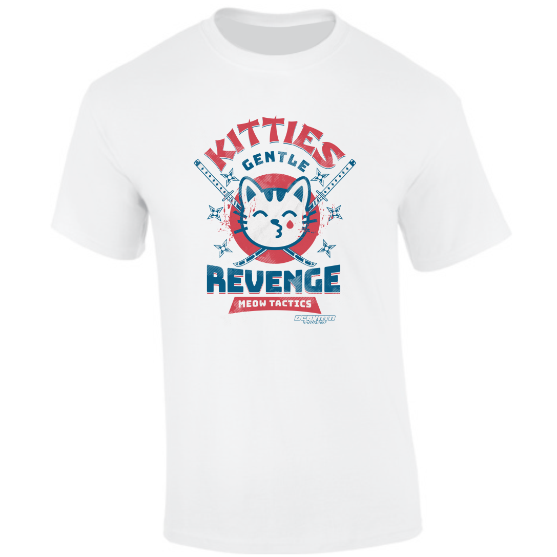 CP-211 Kitties Revenge - Samurai T-Shirt weiß