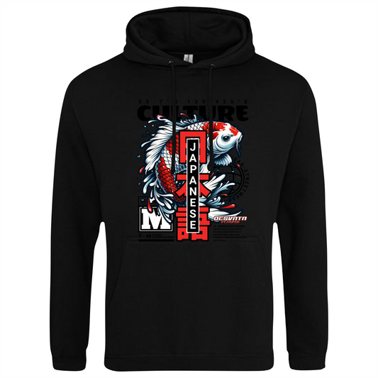 CP-212 Japanese Culture Koi Hoodie schwarz