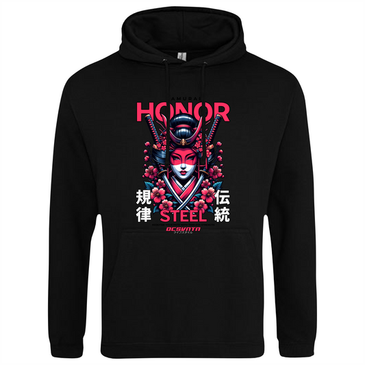 CP-221 Samurai Honor Steel Geisha Hoodie schwarz