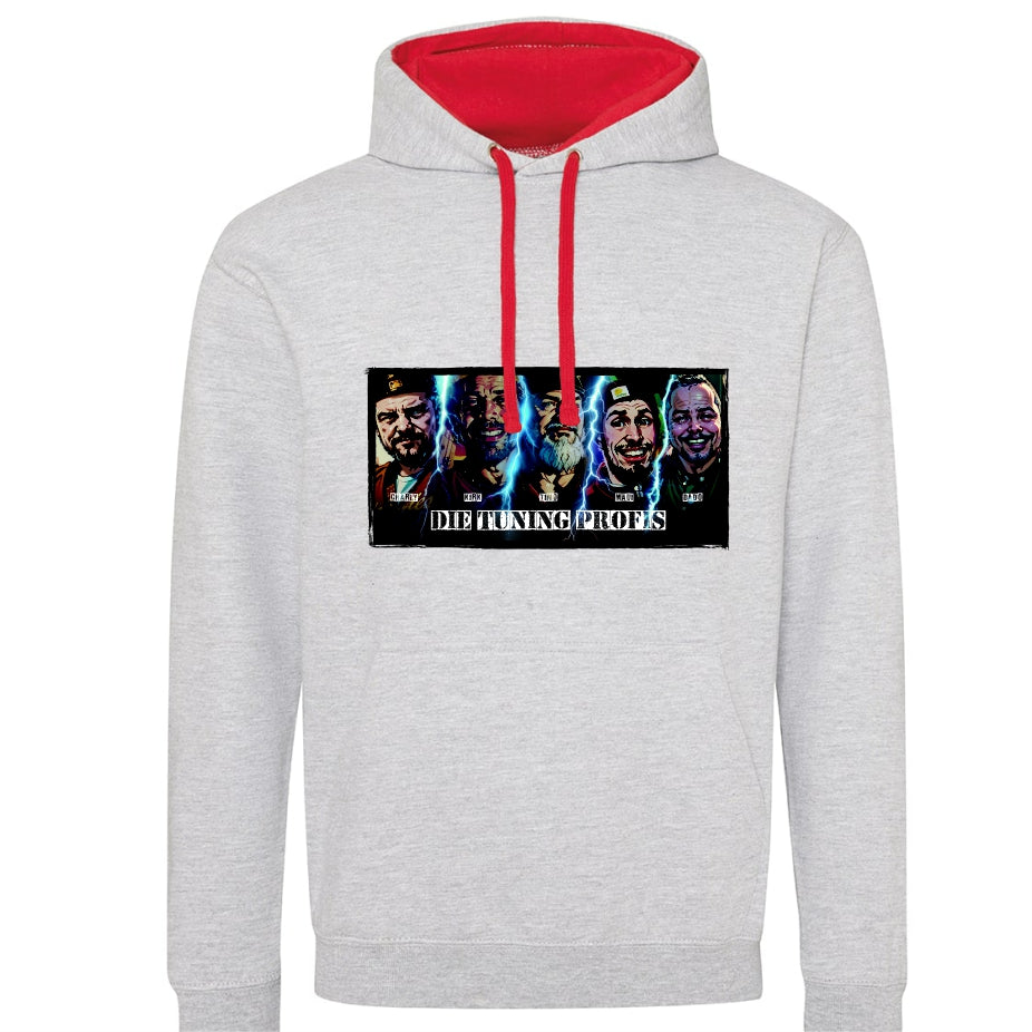Tuning Profis Fun Face Hoodie Heather Grey/Red