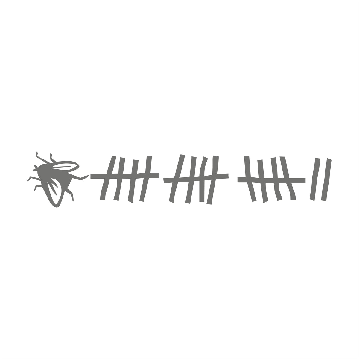 Fliegen Strichliste 17 cm Sticker