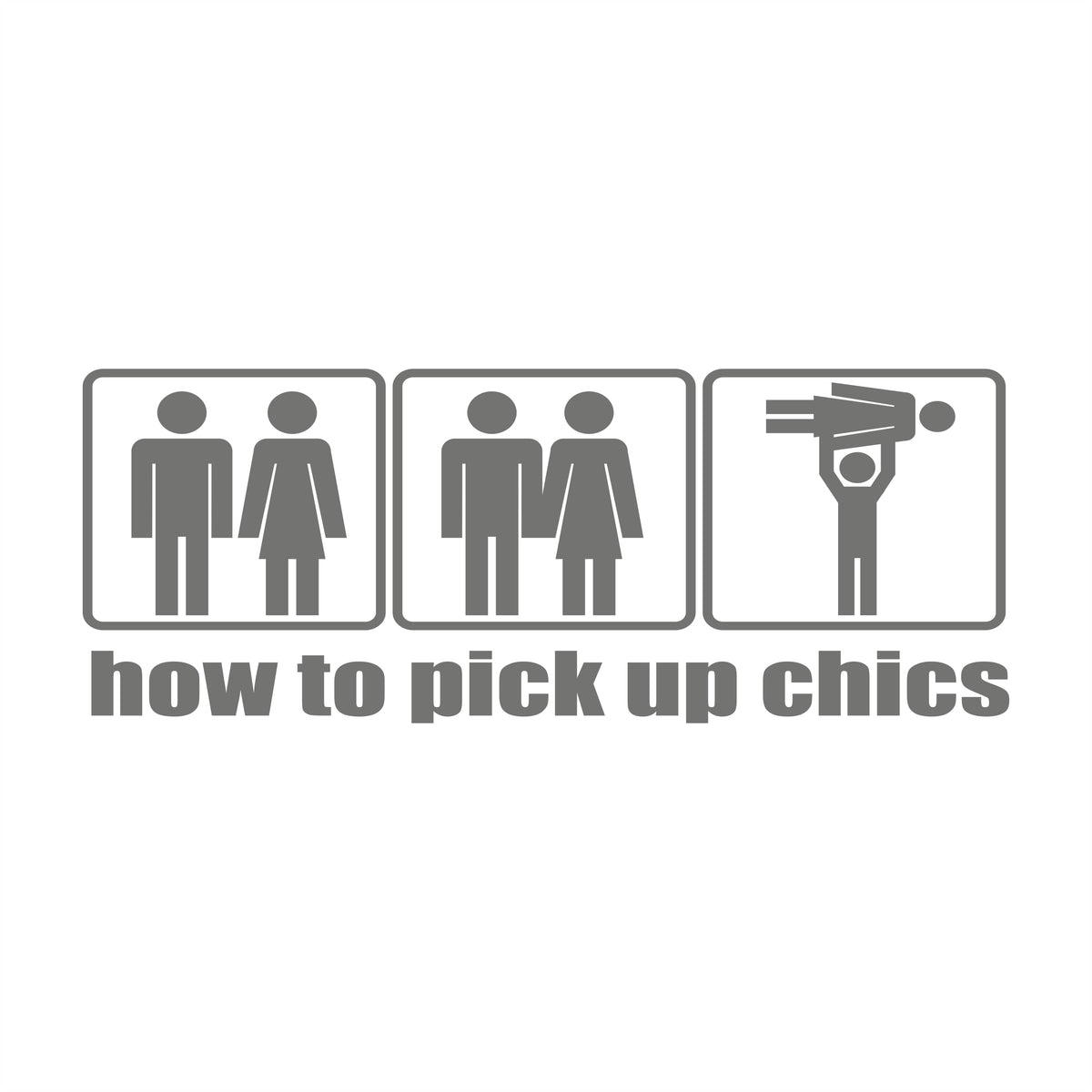 How to Pic Up Chics 17 cm Sticker