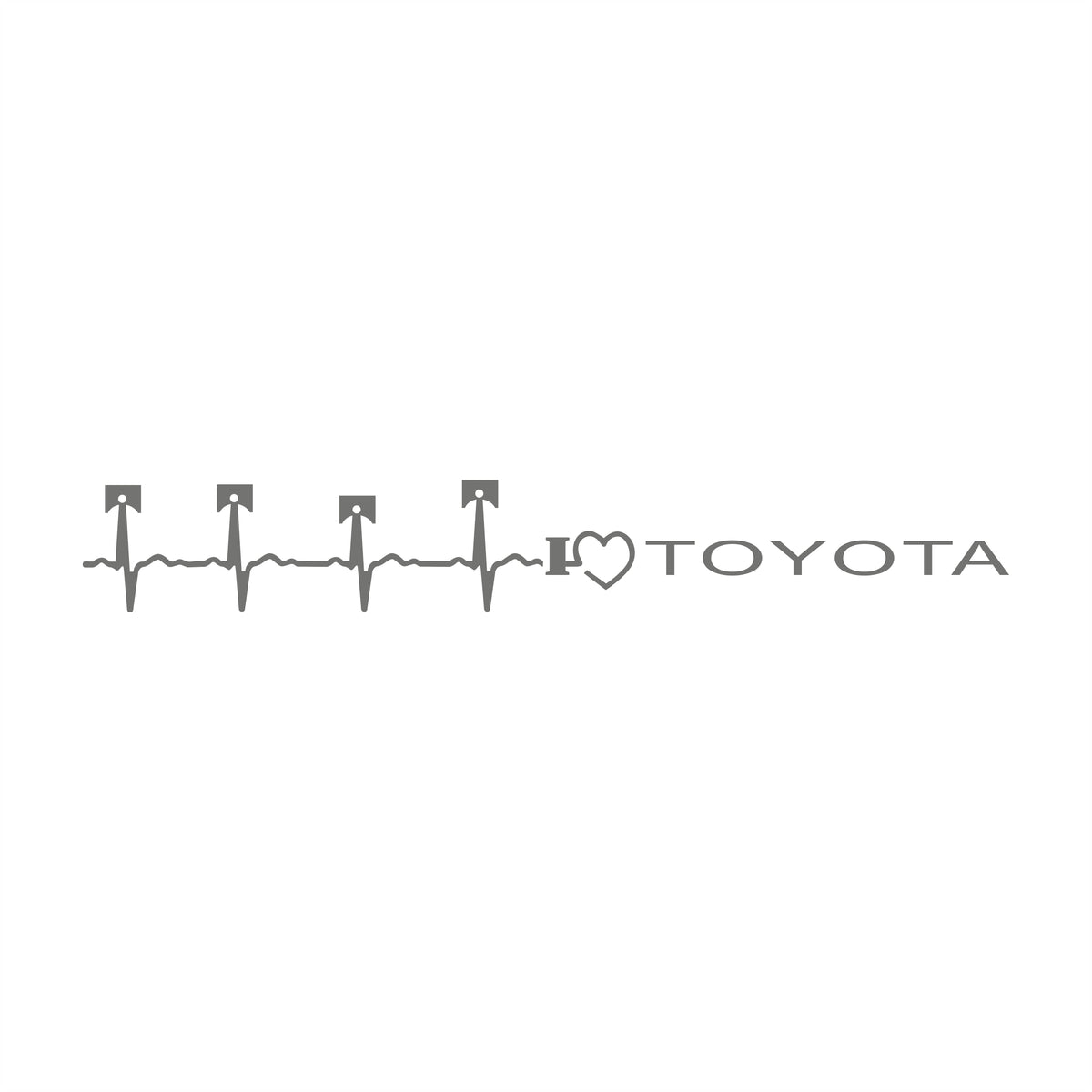 Love Toyota 10cm Sticker