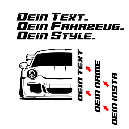 Porsche 911 GT3 RS BJ 2015 – personalisierbares Shirt & Hoodie