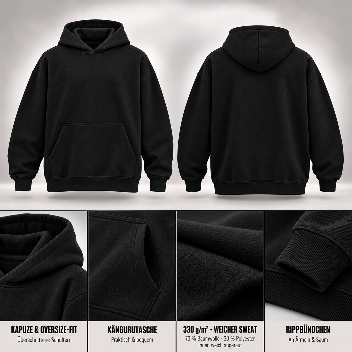 BY284 Oversize Hoodie – Material und Details