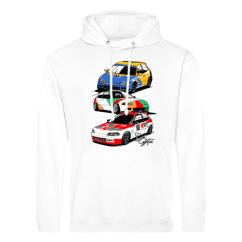CP-065 Honda Civic EG Legends Hoodie Weiß