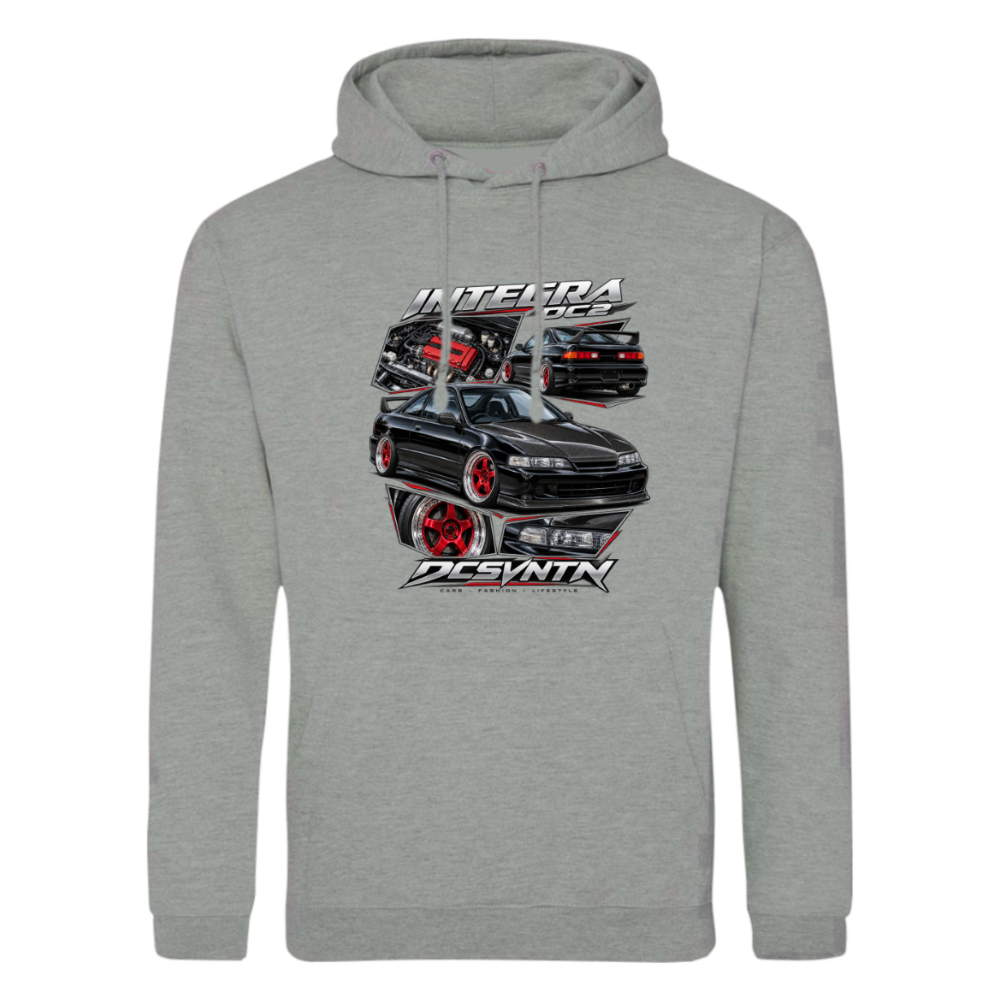 CP-260 Integra DC2 JDM Black Chrom Hoodie Grey Melange