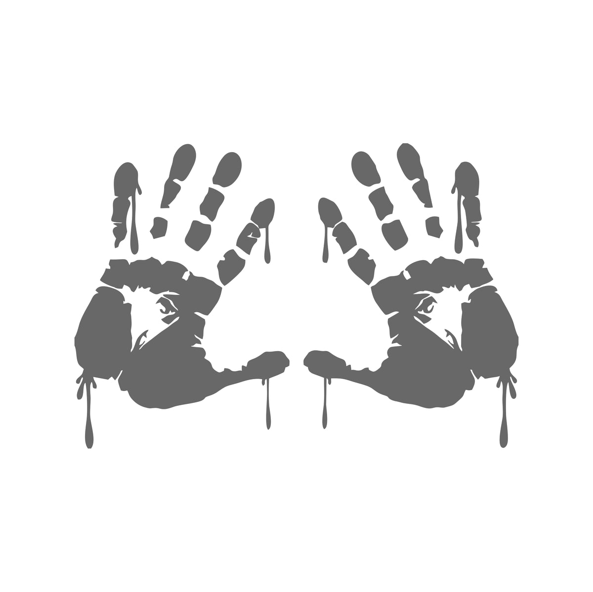 Blutigen Hände – 15cm Autofolie Sticker