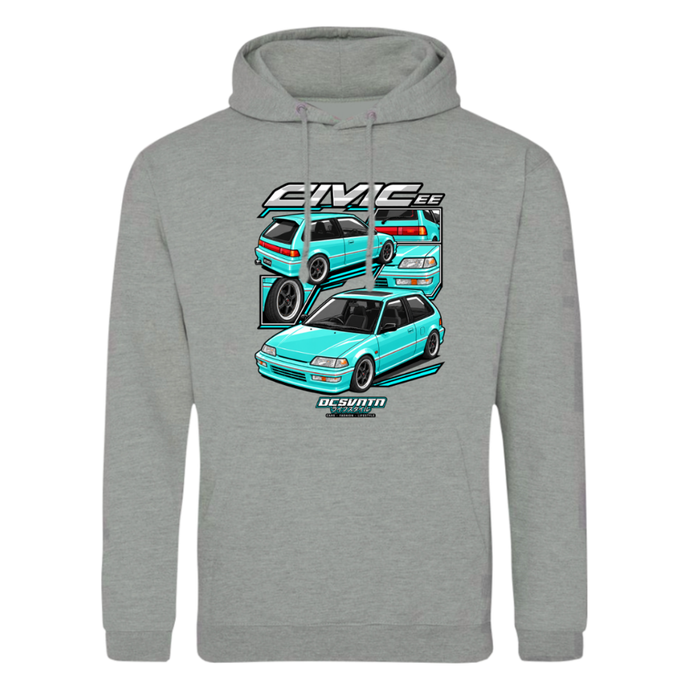CP-255 Civic EE OEM + Collage Hoodie Grey Melange