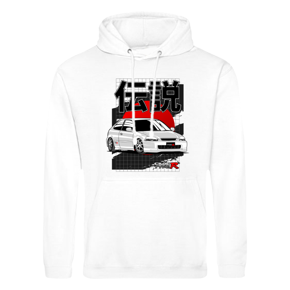 CP-063 Honda Civic EK Type R Hoodie Weiß