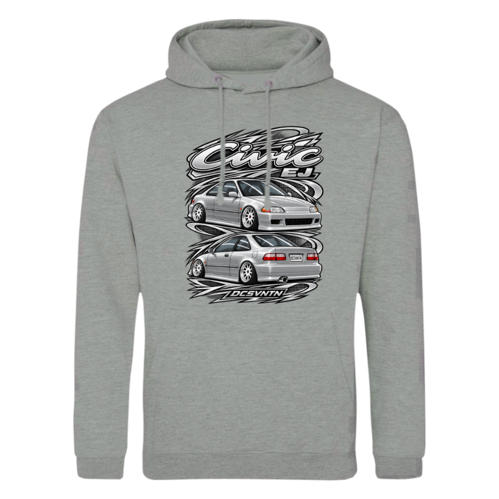 CP-261 Civic EJ Coupé Silver slammed Hoodie Grey Melange