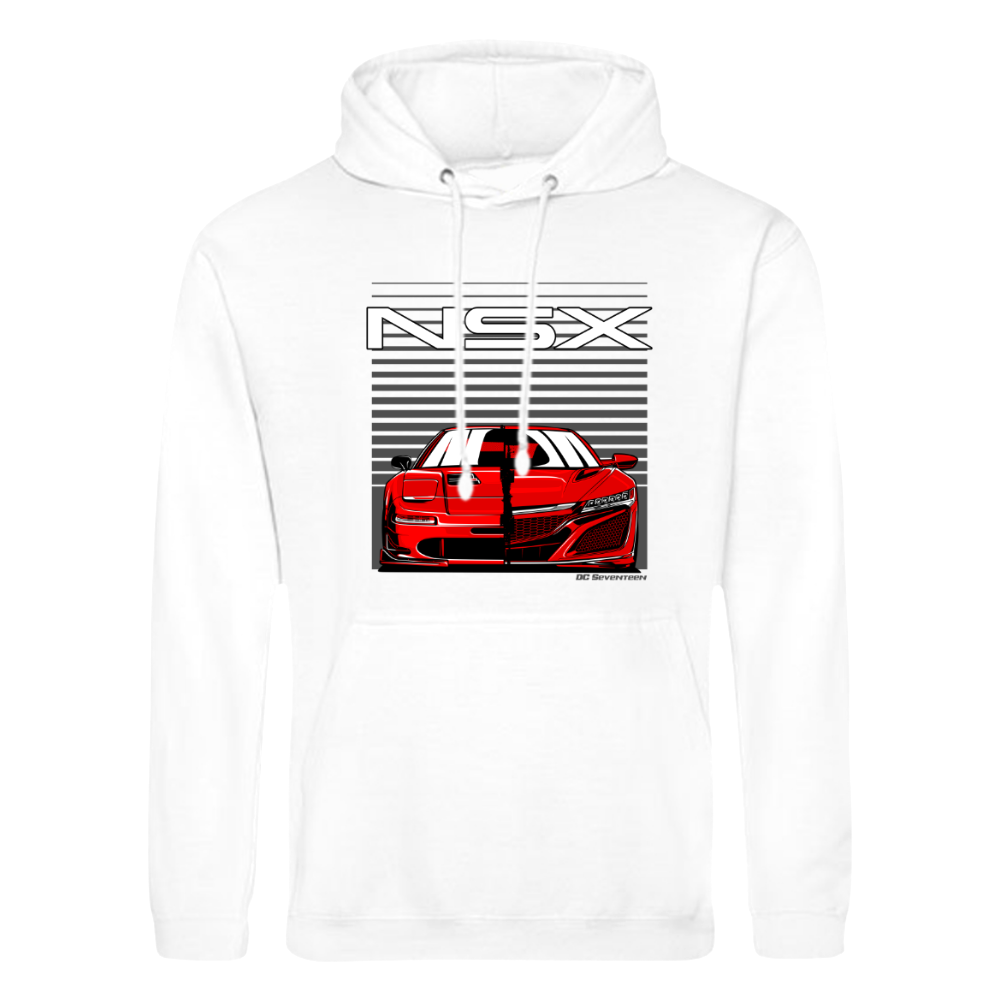 CP-064 Honda NSX Old vs New Hoodie Weiß