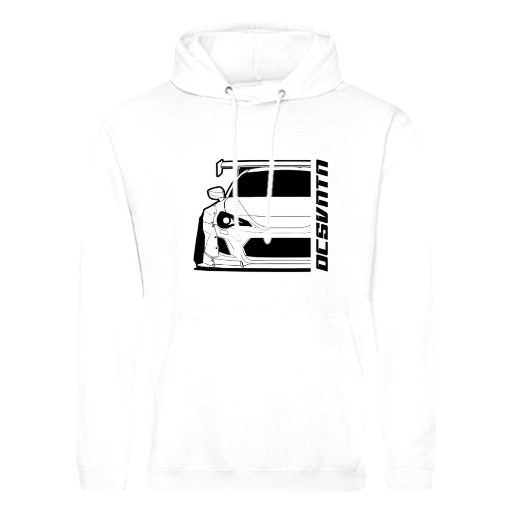 Toyota GT86 BJ 2012 Hoodie mit Print, weißer Auto Hoodie für Toyota Fans