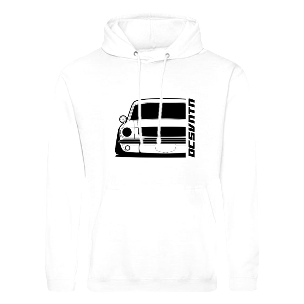 Ford Mustang BJ 1966 Hoodie mit Print, weißer Auto Hoodie für Ford Fans