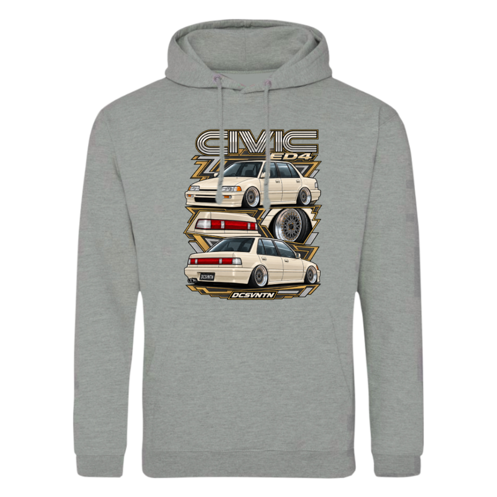 CP-250 Honda Civic ED Limo Hoodie Grey Melange
