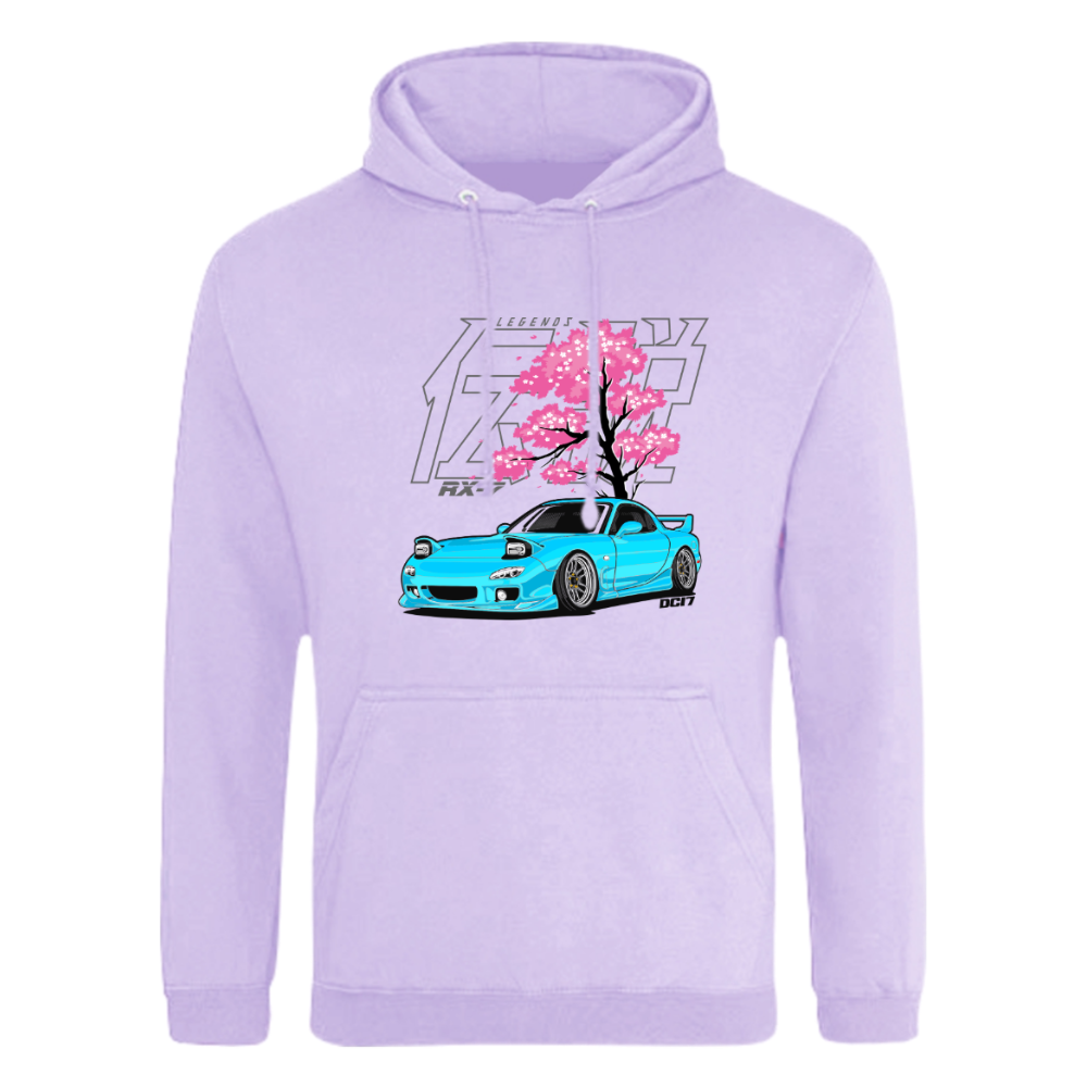 CP-056 Mazda RX7 Kirschblüsten Legends Hoodie Lavendel