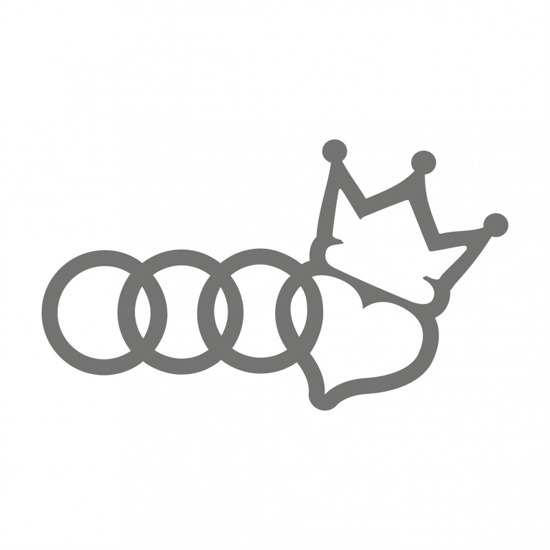 Audi Ringe love King Sticker