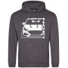 Hyundai I30N Facelift Outline Modern Hoodie