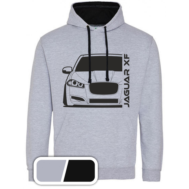 Jaguar XF 2012 Sportbrake Outline Modern Hoodie Varsity