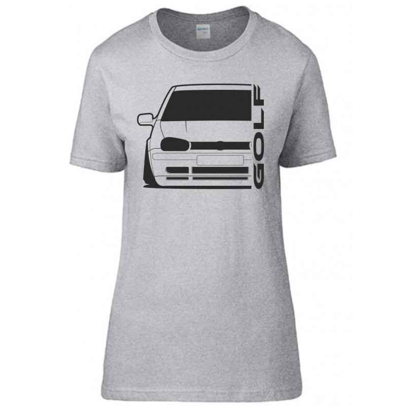 V-038 Volkswagen Golf MK4 Outline Modern T-Shirt Lady