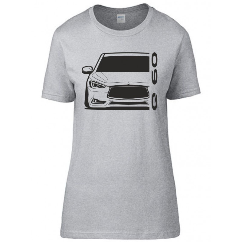 Infiniti Q60 17 Outline Modern T-Shirt Lady IN-002