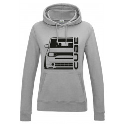 Nissan Cube Z12 2010 Outline Modern Hoodie Lady