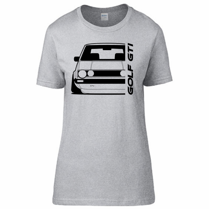 VW Golf MK1 GTI BJ 1976 Doppelscheinwerfer T-Shirt Lady V-043