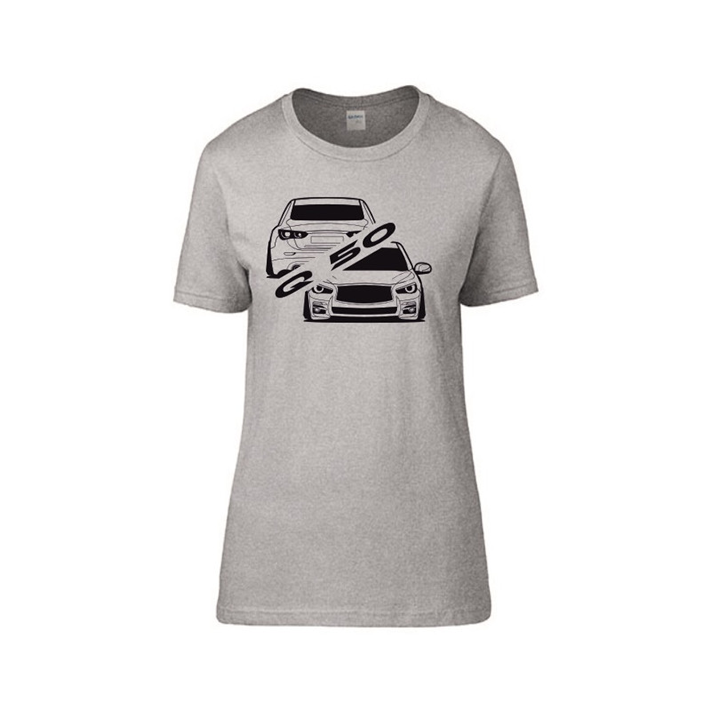 Infiniti Q50 14 Front Back T-Shirt Lady IN-001